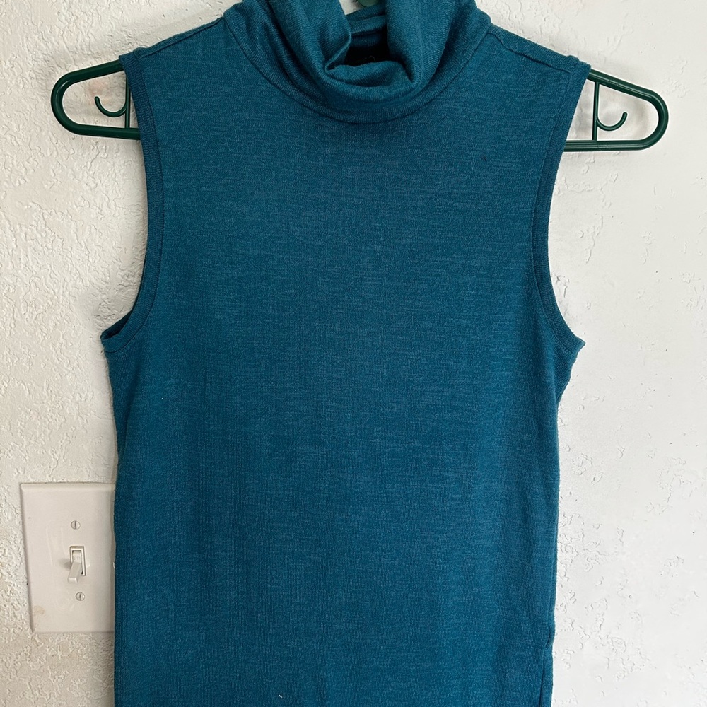 Banana Republic Teal Turtleneck Top